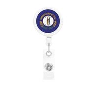 Kentucky State Flag Retractable Badge Holder. Stylish Full-Width Print, Suitable for Offices, Schools, Hospitals, etc.