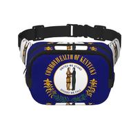Kentucky State Flag Square Double-Layer Waist Bag for Outdoor Activities Such as Sports, Travel, Hiking, Cycling