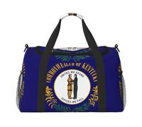 Kentucky State Flag Travel Bag, Weekender Bags For Women Men For Outdoor Adventures, Ideal For Camping And Hiking, Black, One Size