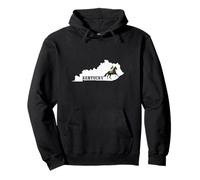 Kentucky State Map Horse Racing State Symbol Pullover Hoodie