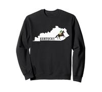 Kentucky State Map Horse Racing State Symbol Sweatshirt