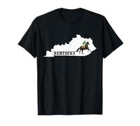 Kentucky State Map Horse Racing State Symbol T-Shirt