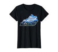 Kentucky State Pride Baptized in Blue Stained Glass Value Graphic T-Shirt
