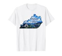 Kentucky State Pride Baptized in Blue Stained Glass Value Graphic T-Shirt, Men, White, S