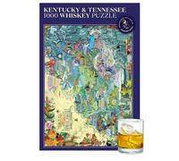 Kentucky & Tennessee Whiskey 1000 Piece Hand-Drawn Jigsaw Puzzle for Adults