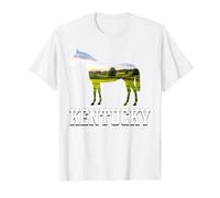 Kentucky Thoroughbred Horse Farm Countryside Nature Scenic Value Graphic T-Shirt, Men, White, S