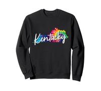 Kentucky Tie Dye State Map Pride Hippie Vintage Sweatshirt