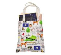 Kentucky Tote Bag Bluegrass State Vacation Lover Reusable Shopping Bag KY Travel Gift for BFF Mom Dad (Kentucky-S)