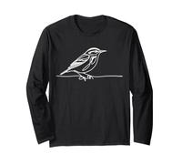 Kentucky Warbler Line Art Birdwatcher Long Sleeve T-Shirt