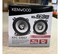 KENWOOD 440W TOTAL 4 INCH 10cm DUALCONE CAR DOOR/SHELF COAXIAL SPEAKERS NEW PAIR