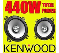 KENWOOD 440W TOTAL DUALCONE 4 INCH 10cm CAR DOOR/SHELF COAXIAL SPEAKERS PAIR