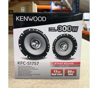 KENWOOD 500W TOTAL DUALCONE 6.5 INCH 16.5cm CAR DOOR/SHELF COAXIAL SPEAKERS PAIR