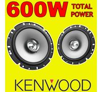 KENWOOD 500W TOTAL DUALCONE 6.5 INCH 16.5cm CAR DOOR/SHELF COAXIAL SPEAKERS PAIR