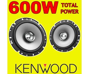 KENWOOD 500W TOTAL DUALCONE 6.5 INCH 16.5cm CAR DOOR/SHELF COAXIAL SPEAKERS PAIR