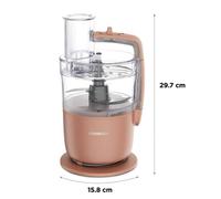 Kenwood MultiPro Go FDP22. 130RD, Kitchen Robot, Chops, Slices, Grates, Purees, and Kneads, 360° Express Serve, 1.3L Bowl, Kneading Blades, 4mm Disc, 650W, Clay Red