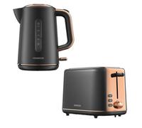 Kenwood Abbey Lux 1.7 Kettle & 2 Slice Toaster Set, Grey/Rose Gold