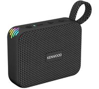 Kenwood AS-60BT-B Portable Bluetooth Speaker 5W with TWS Stereo, IPX7 Waterproof, Passive Radiator, LED Effect, Rechargeable Battery up to 8.5 h, Compact and Lightweight Design, 10 m Connection, Black