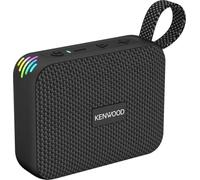 Kenwood AS-60BT-B Portable Bluetooth Speaker 5W with TWS Stereo, IPX7 Waterproof, Passive Radiator, LED Effect, Rechargeable Battery up to 8.5 h, Compact and Lightweight Design, 10 m Connection, Black