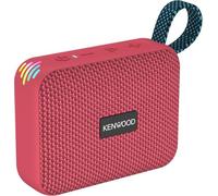 Kenwood AS-60BT-V Portable Bluetooth Speaker 5W with TWS Stereo, IPX7 Waterproof, Passive Radiator, LED Effect, Rechargeable Battery up to 8.5h, Compact and Lightweight Design, 10 m Connection, Red