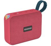 Kenwood AS-60BT-V Portable Bluetooth Speaker 5W with TWS Stereo, IPX7 Waterproof, Passive Radiator, LED Effect, Rechargeable Battery up to 8.5h, Compact and Lightweight Design, 10 m Connection, Red