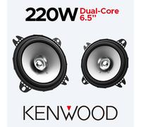 KENWOOD CAR DOOR/SHELF COAXIAL SPEAKERS PAIR 220W DUALCONE 4"10cm - KFC-S1056