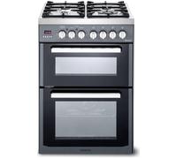 KENWOOD CK234DF SL 60 cm Dual Fuel Cooker - Grey & Chrome, Silver/Grey