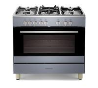 KENWOOD CK500DF-SL 90 cm Dual Fuel Range Cooker Slate Grey & Chrome, Silver/Grey