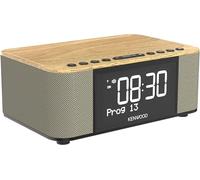 Kenwood CR-ST40DAB-M Stereo Alarm Clock Radio with 3 Alarm Times, DAB+, FM, Bluetooth, USB, Charging Function, Large Display, 5-Level Dimmable, 6 Watt RMS, Station Memory, Wood Look