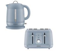 Kettle 1.7L & 4 Slice Toaster Set, Dawn Kenwood Blue 2 Pack