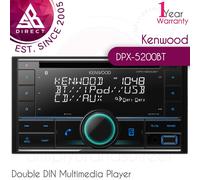 Kenwood DPX-5200BT Double DIN Multimedia Player│USB│CD│AUX│Bluetooth│Flac│2.5V