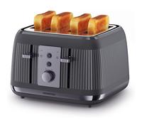 Kenwood Dusk Toaster, 4 Slot Toaster, Reheat, 5 Browning Settings, Defrost and Cancel Functions, Pull Crumb Tray, TFP30.000GY, 1800W, Slate Grey