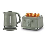 Kenwood Dusk Electric Jug Kettle and 4 Slice Toaster Set - Olive Green