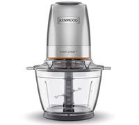 Kenwood EasyChop+ CHP62.400SI Chopper with Quad Blade System, Stainless Steel, Control System, Ice Chopper, 600 ml Glass Bowl, Dishwasher Safe, 500 W, Silver