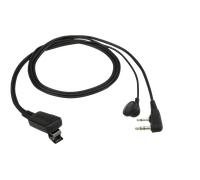Kenwood EMC-11W Headset Kit for 2-pin radios Headset with microphone clip compatible with Kenwood two-way radios featuring a 2-pin connector