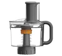 Kenwood Attachment MultiPro KAH65.000PL, Stand Mixer Accessory, Food Processor with 6 Slicing Discs, Express Dice System, 1,2 L Capacity, Dishwasher Safe, Silver, Metal, Grey and Clear