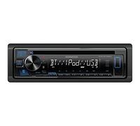 KENWOOD KDC-BT282U CD Car Stereo - Single Din, Bluetooth Audio, USB MP3, FLAC, Aux in, AM FM Radio, Detachable face with White 13-Digit LCD Display and Blue Button Illumination