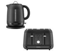 Kenwood Kettle 1.7L & 4 Slice Toaster Set, Dawn, Midnight Black