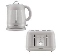 Kenwood Kettle 1.7L & 4 Slice Toaster Set, Dawn, Oatmeal Cream