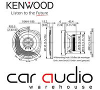 KFC-PS1096 10 cm 2-Way Coaxial Speakers | Car Speakers with Surround Sound - Woofer with Polypropylene Diaphragm and Tweeter with Balanced Dome