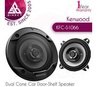 Kenwood KFC-S1066 4" Dual Cone Car Door-Shelf Speaker│220W│Flush Mount│4Ω│Black