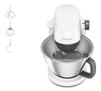 Kenwood KHC30 - Stand Mixer for Easy Baking and Kneading, Electronic Speed Control, Planetary Mixing, Stainless Steel Bowl, 3-Piece Tool Set, Splash Guard, Compact Design, White