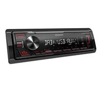 Kenwood KMM-DAB307 - USB Car Radio with DAB+/FM (Sound Processor, USB, AUX, 4 x 50 Watt, Button Lighting Red, includes DAB+ antenna)