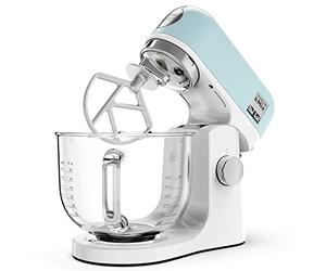 Kenwood KMX754APB Stand Mixer for Baking, Stylish Kitchen Mixer with K-beater, Dough Hook and Whisk, 5L Glass Bowl, Removable Splash Guard, 1000 W, Pastel Blue