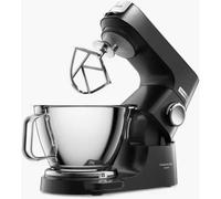 Kenwood Titanium Chef Baker Silver KVC85.004BK, Stand Mixer with Integrated Scale, 3 Stainless Steel Mixing Hooks and Rubber Whisk, 5L and 3.5L Bowls, 1200W, Black