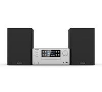 KENWOOD M-925DAB-S Micro Hi-Fi System with DAB+, CD, USB, Bluetooth, 2 x 50 Watt RMS and TFT Display; Frosted Aluminium