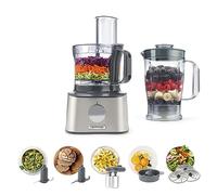 Kenwood Multipro Compact FDM301SS sr | 800 Watt | Blender 1.2 L Double Whisk, Blade, Kneader, Juicer, 3 Cutting Discs, Spatula, Silver, FDM301SS