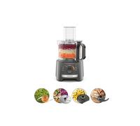 Kenwood Multipro Compact FDP31.020GY Model 2023, Robot Kitchen Chopper with 2 Processing Speeds + Pulse, 2.1L Bowl, Electric Vegetable Cutter for Choping, Grating, and Kneading, 800W
