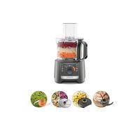 Kenwood Multipro Compact FDP31.020GY Model 2023, Robot Kitchen Chopper with 2 Processing Speeds + Pulse, 2.1L Bowl, Electric Vegetable Cutter for Choping, Grating, and Kneading, 800W