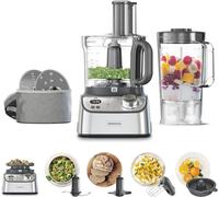 Kenwood MultiPro Express Weighing + Food Processor - Silver, 3L Capacity, 1000W, With 8 Accessories, Integrated Digital Scale, FDM71.450SS