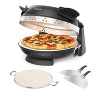 Kenwood My Pizzeria - Electric Pizza Oven, Indoor Pizza Maker, 400°C Dual Heating, Ready in Just 4 Minutes, Removable 30cm Stone, Includes 2 Peels, Timer, 1500W, Black (KPO10.000BK)